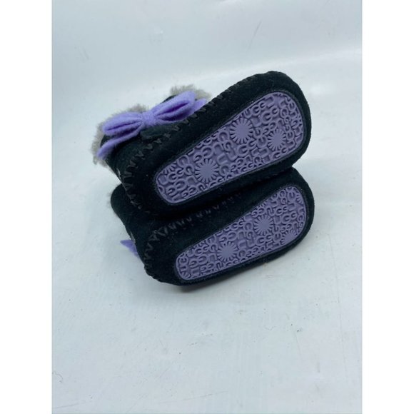 UGG Baby Black Purple Boots Size 1 - Picture 5 of 8